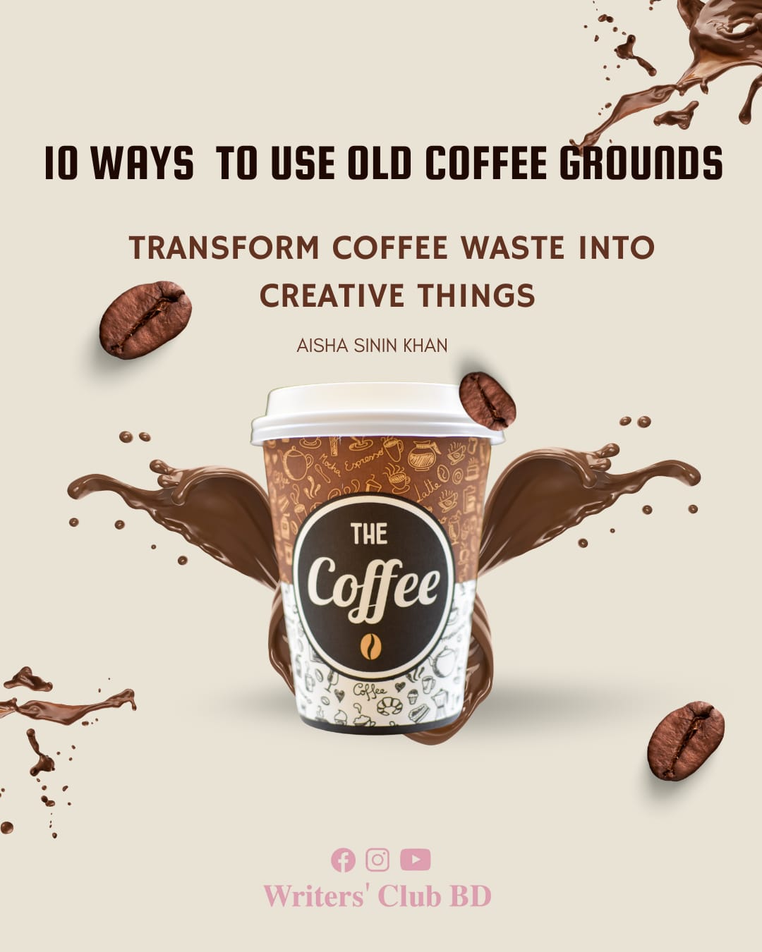 Transform coffee waste into creative things | 10 ways  to Use Old Coffee Grounds